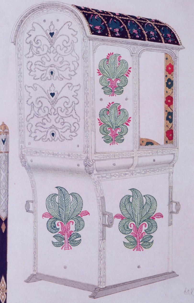 Design for The Sedan Chair of Scheherazade, from Sleeping Beauty by Leon Bakst
