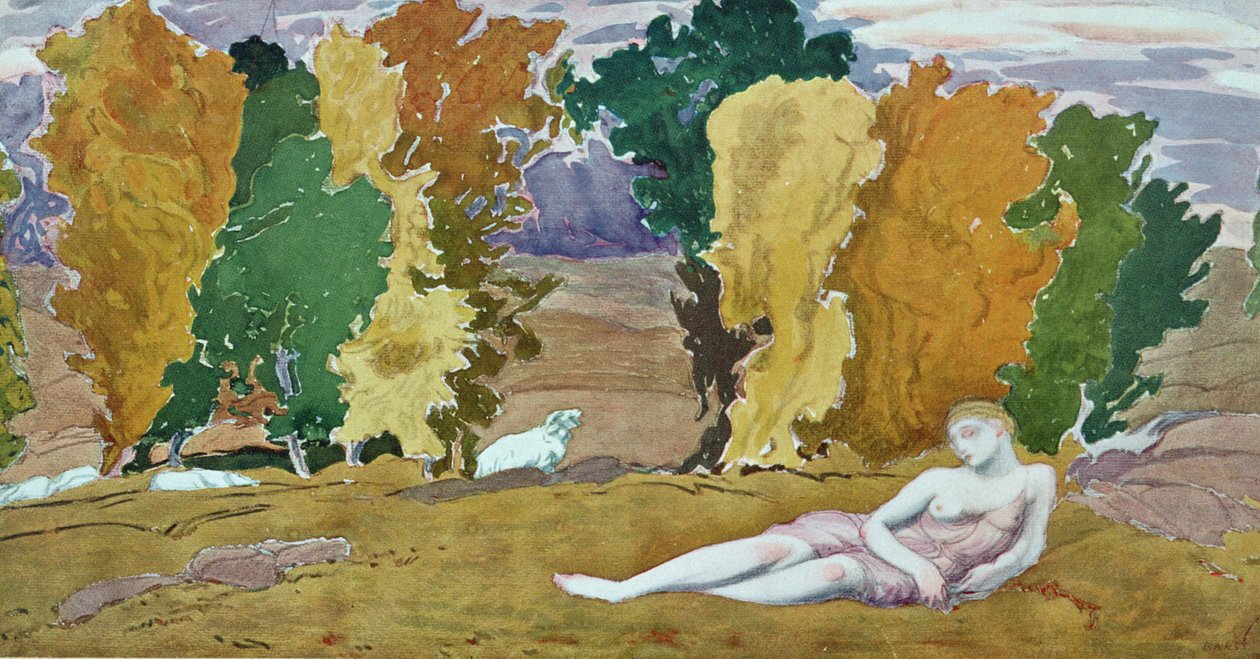 Design for a Decorative Panel, from Daphnis and Chloe by Leon Bakst