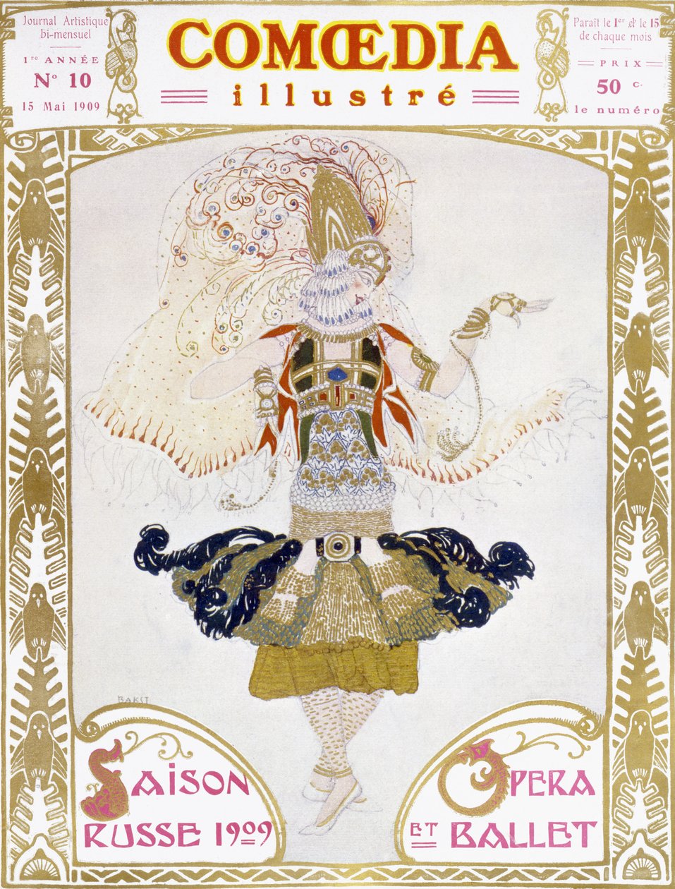 Front cover of Comoedia, 1909 by Leon Bakst