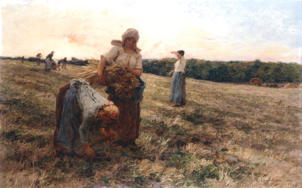 Gleaners at Sunset by Leon Augustin Lhermitte