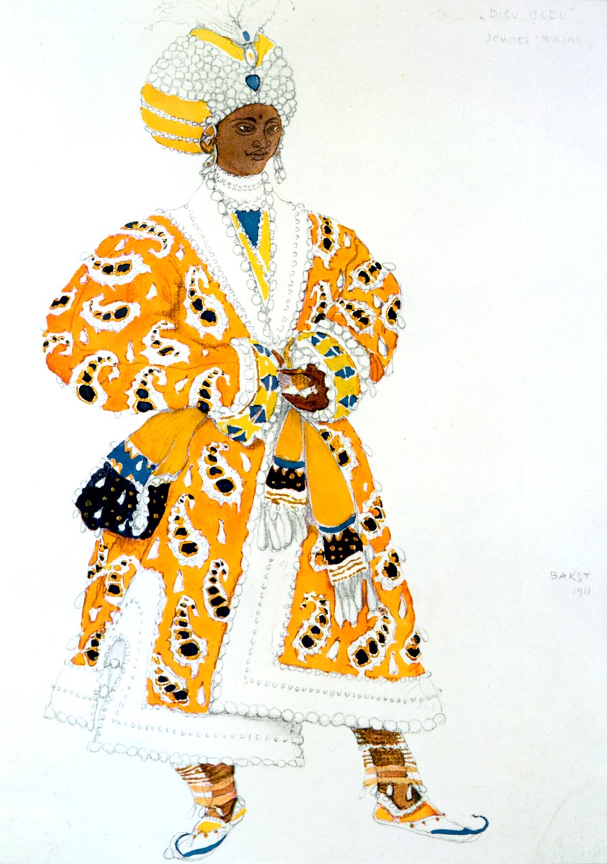 A Young Rajah, ballet costume design by Leon Bakst