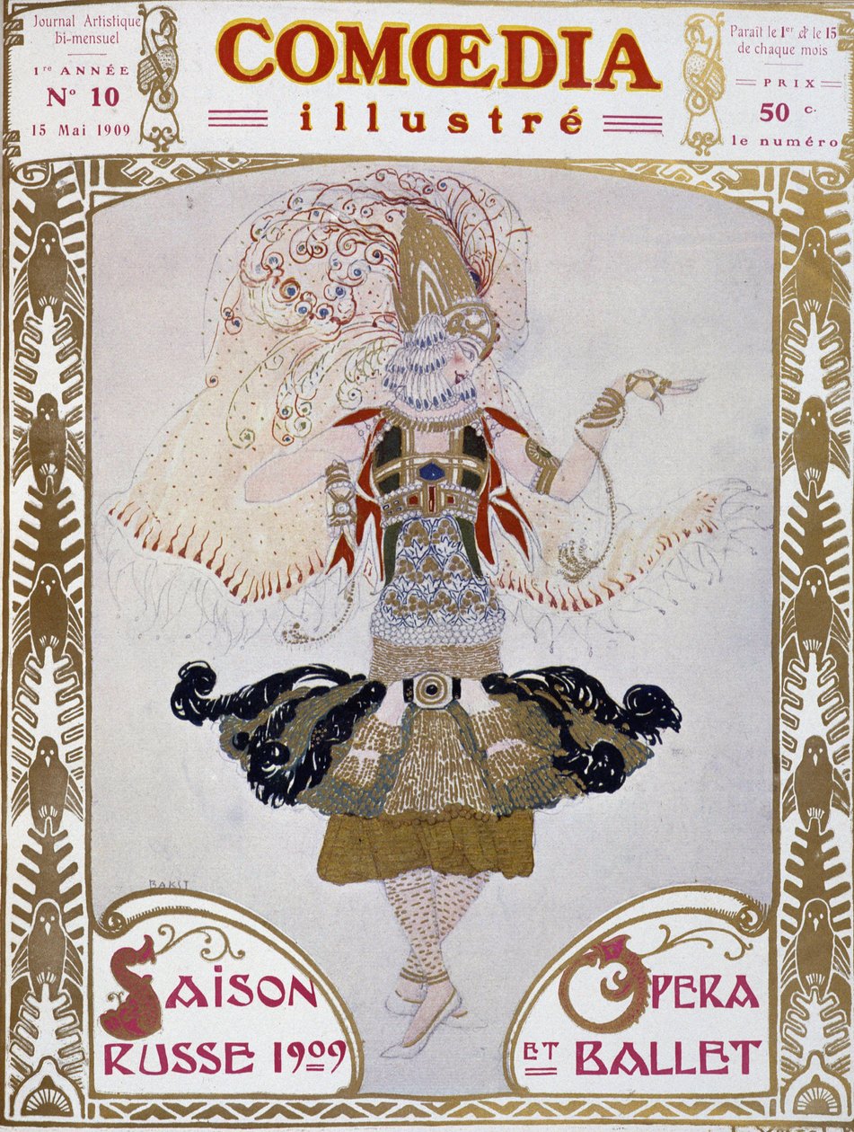 Ballet Russes dancer by Bakst, cover 