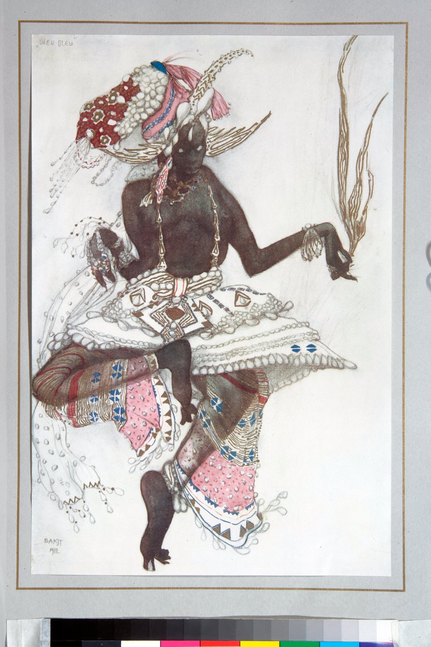 Ballets Russes - Costume Design by Leon Bakst for the Ballet "The Blue God" by Michel Fokine by Leon Bakst
