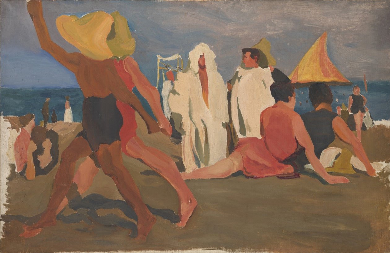 Bathers on the Lido, Venice Serge Diaghilev and Vaslav Nijinsky on the Beach by Leon Bakst