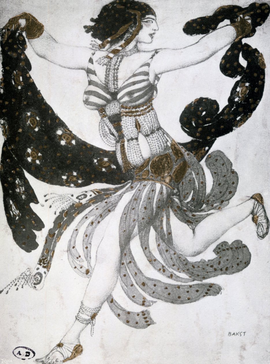 Cleopatra, ballet costume design by Leon Bakst