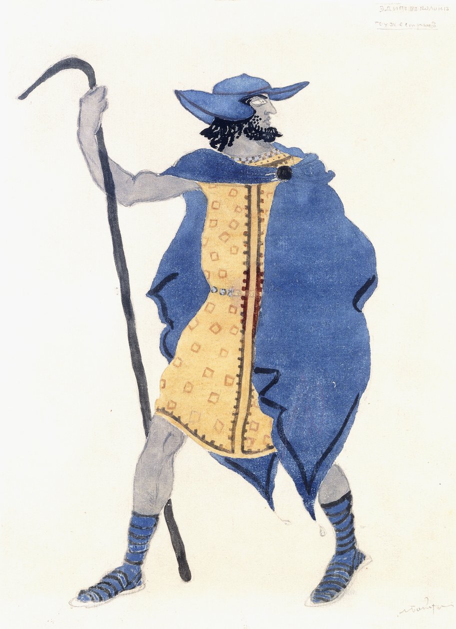Costume design for Oedipus at Colonnus- the Stranger, c. 1899-1909 by Leon Bakst