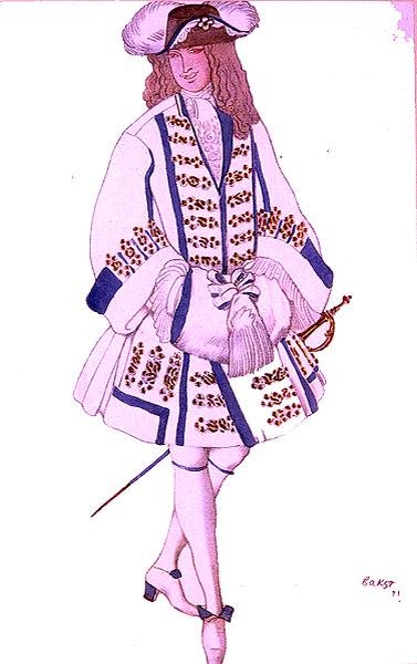 Costume Design for The Flemish Bridegroom, from Sleeping Beauty by Leon Bakst