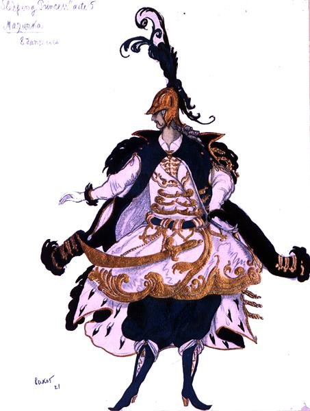 Costume design for a Mazurka (Gentleman), from Sleeping Beauty by Leon Bakst