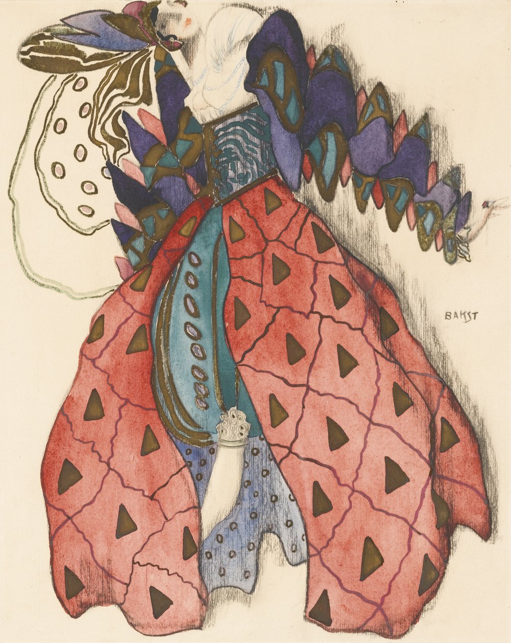 Costume Design for the Ballet La Légende de Joseph by R. Strauss by Leon Bakst