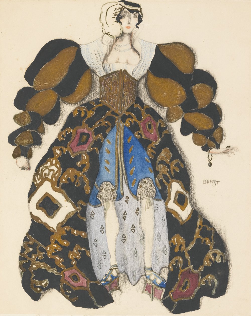 Costume design for the Ballet La Légende de Joseph by R. Strauss by Leon Bakst