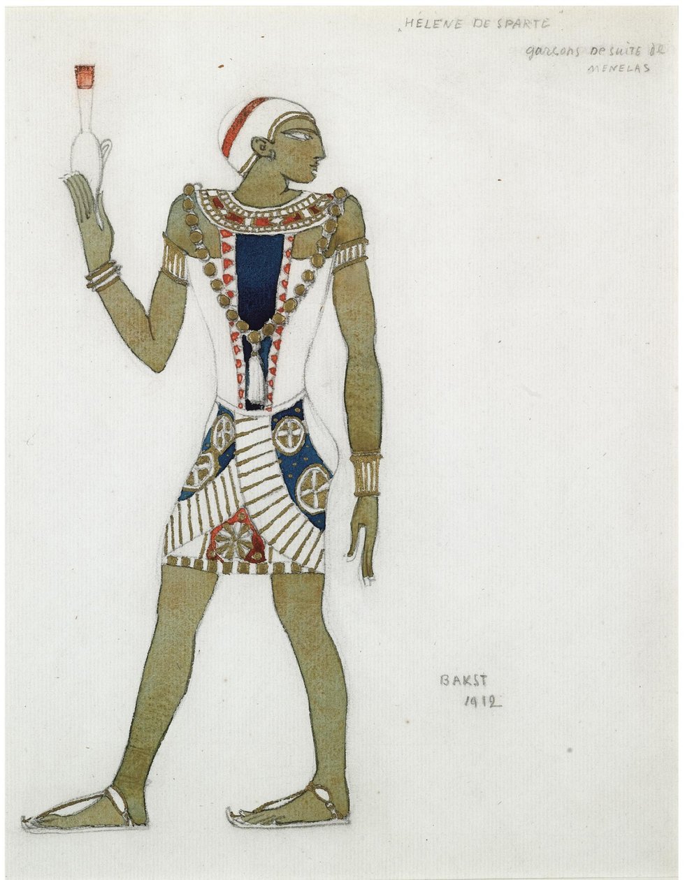 Costume Design for the Ballet Hélène de Sparte by E. Verhaeren and D. de Séverac, 1912 by Leon Bakst