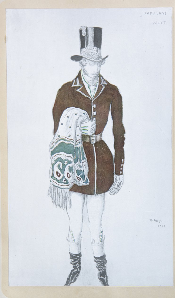 Costume design for the ballet Les Papillons by Robert Schumann, 1912 by Leon Bakst