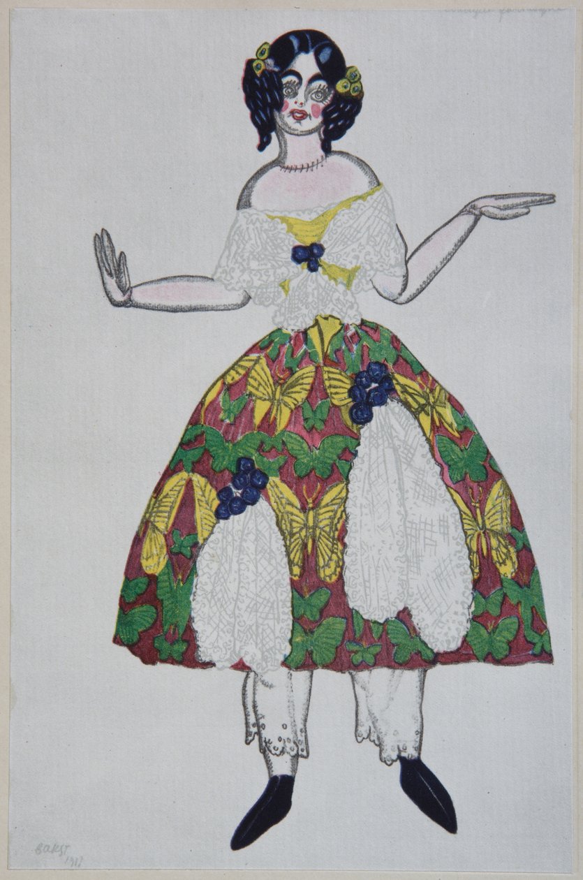 Costume design for the ballet The Magic Toy Shop by G. Rossini by Leon Bakst