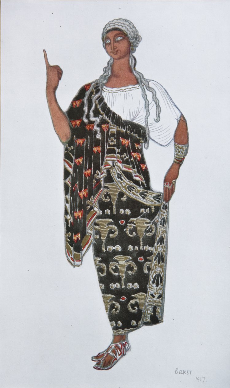 Costume Design for the Opera Fedra by Ildebrando Pizzetti by Leon Bakst