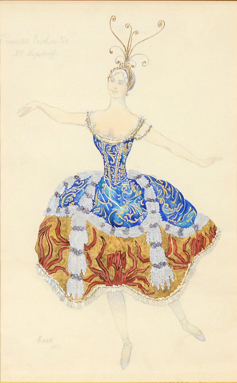 The Enchanted Princess. Costume Design for the Ballet The Sleeping Princess, 1921 by Leon Bakst
