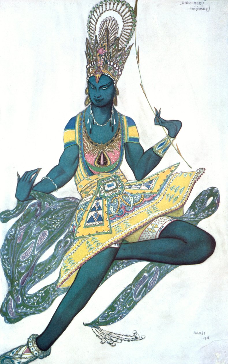 The Blue God, Ballet Costume Design, 1911 by Leon Bakst