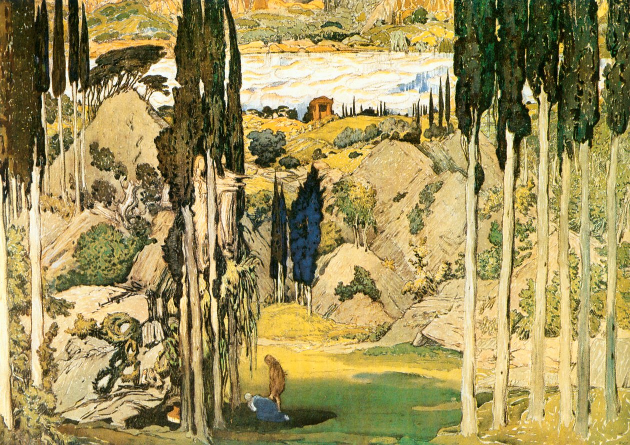 Sketch for the Set of the First Act of Maurice Ravel