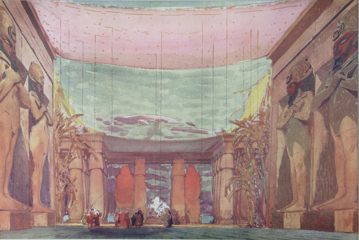 Stage Design for the Ballet Cléopatre by Leon Bakst