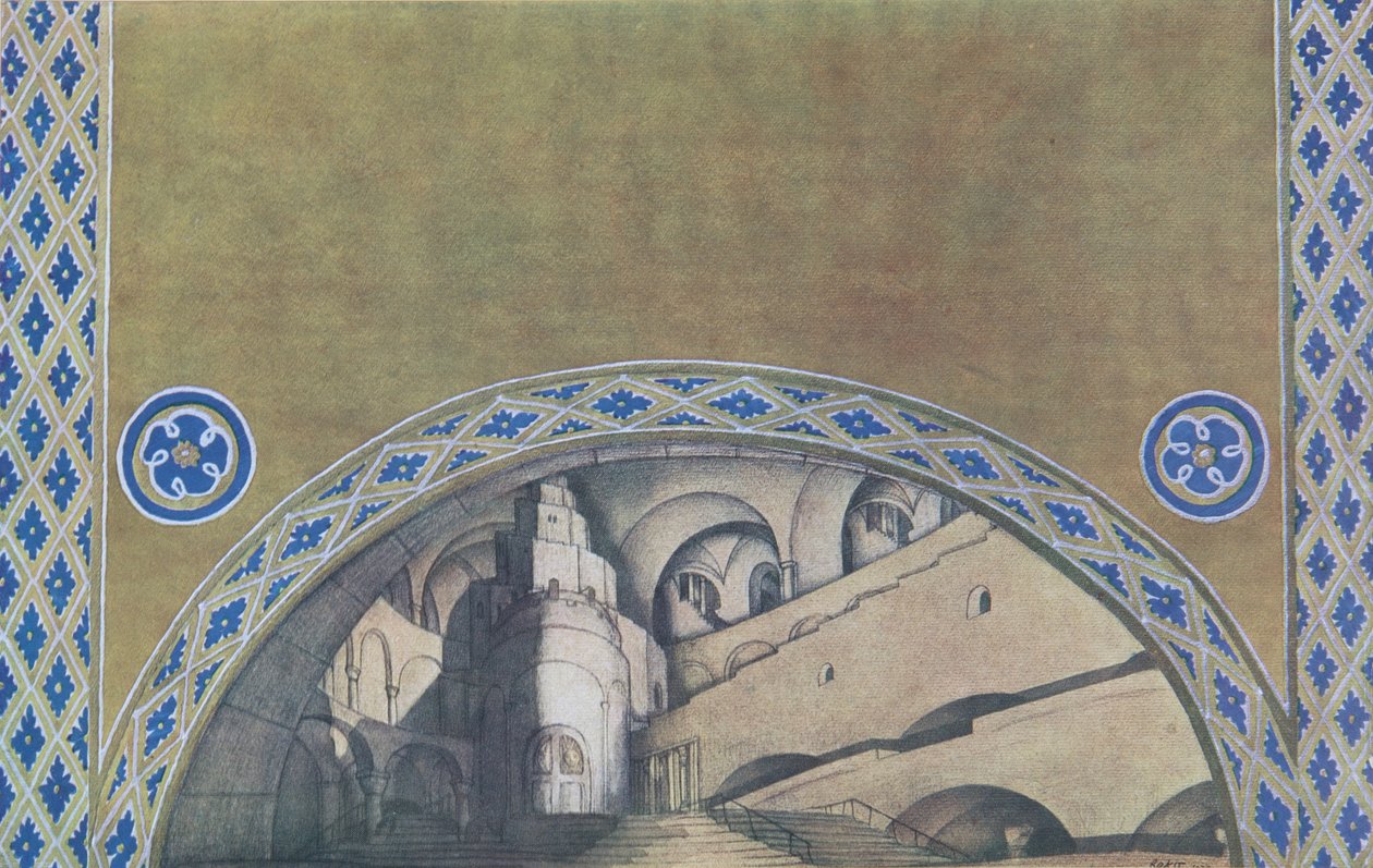 Stage Design for the Play The Martyrdom of St. Sebastian by Gabriele D
