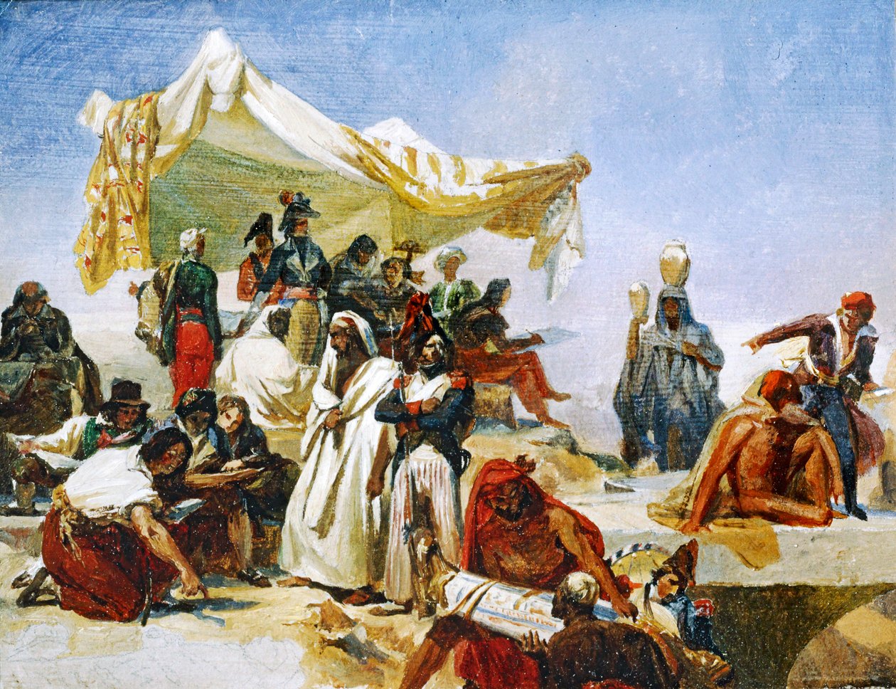 Expedition to Egypt Under Orders of Napoleon Bonaparte. Signed 1835 by Léon Cogniet