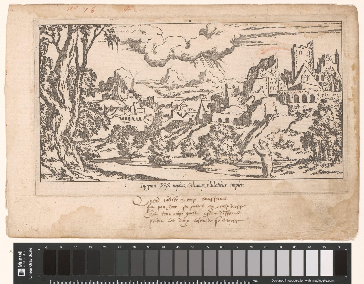 Callisto as a Bear Pleads to Jupiter in a Landscape with Ruins (The Fable of Callisto series) (Myth of Callisto series) by Leon Davent