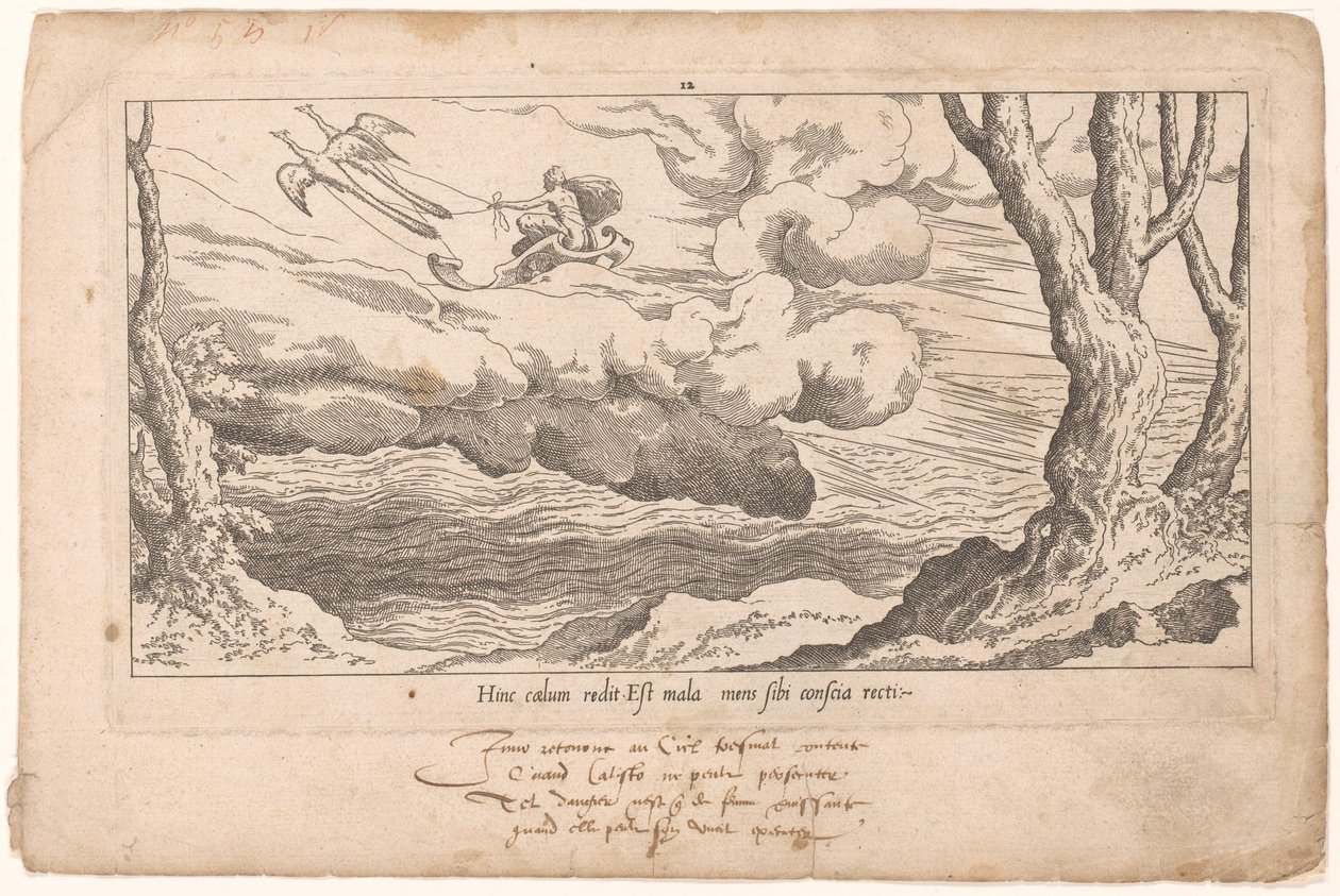 Juno Returns to Olympus in Her Chariot by Leon Davent
