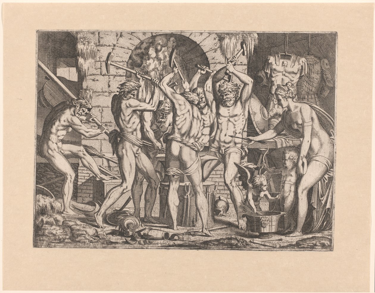 Venus in the Forge of Vulcan by Leon Davent
