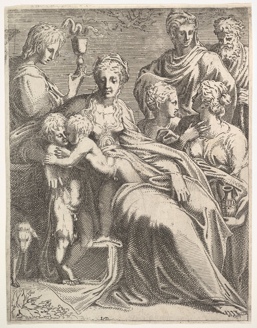 Virgin and Child with Saints by Leon Davent