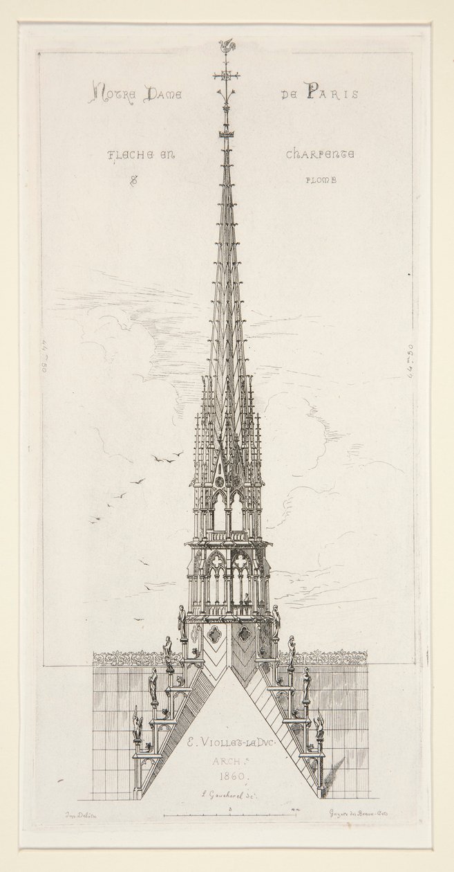 Notre Dame de Paris: Spire in Wood and Lead by Leon Gaucherel