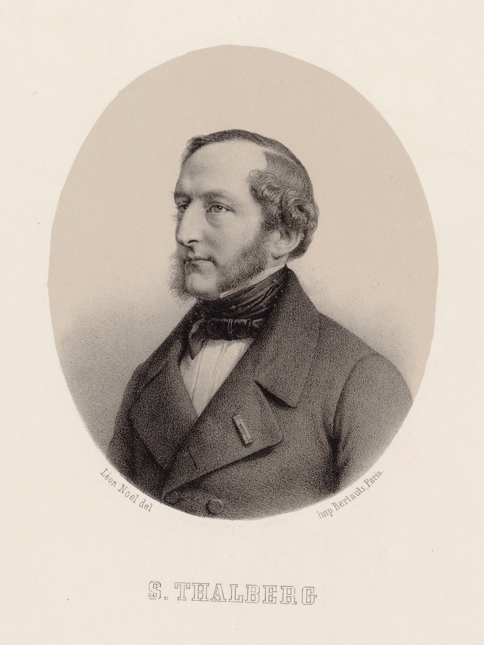 Portrait of the pianist and composer Sigismund Thalberg by Leon Noel