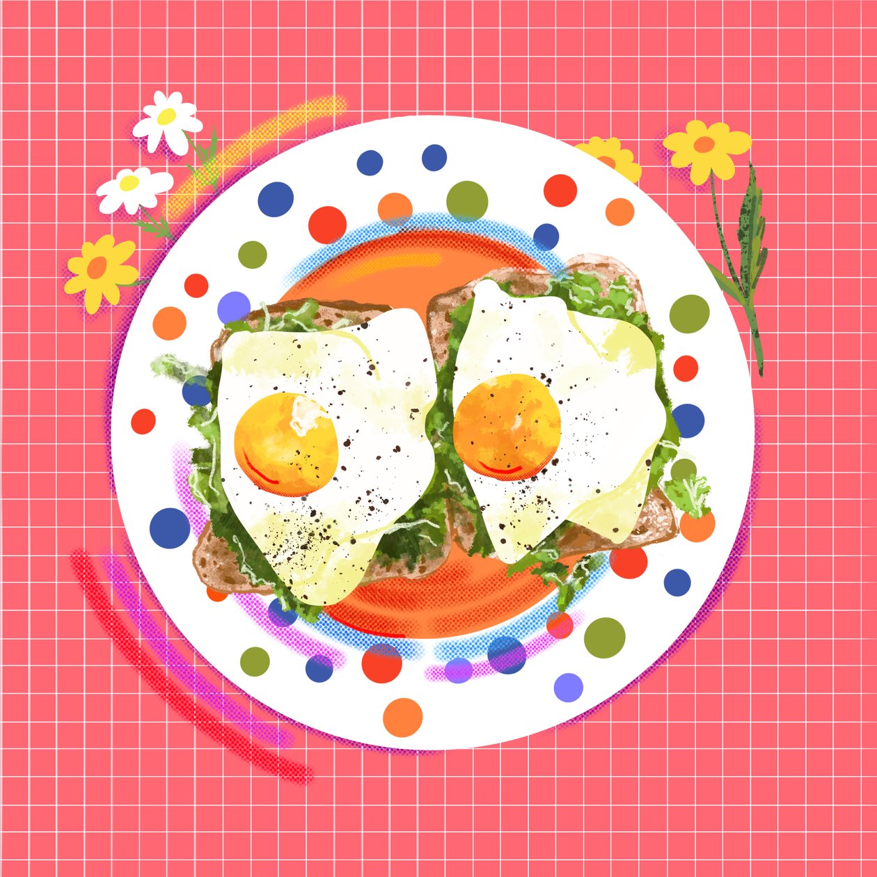 Bloomy Morning Bites, 2025 by Leona Tsiara