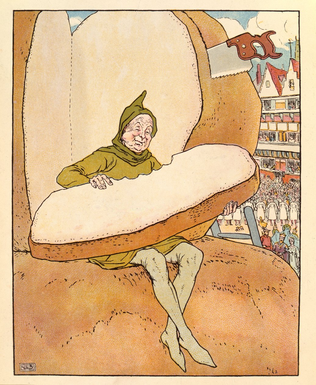 Illustration from The Golden Goose by Leonard Leslie Brooke