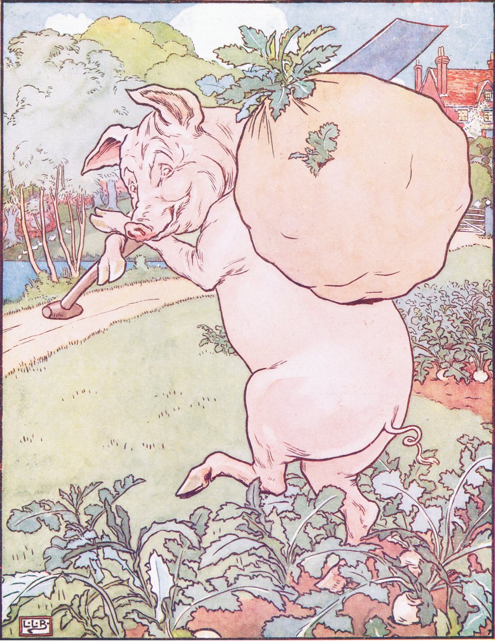 The Little Pig Got Up at Five and Got the Turnips by Leonard Leslie Brooke