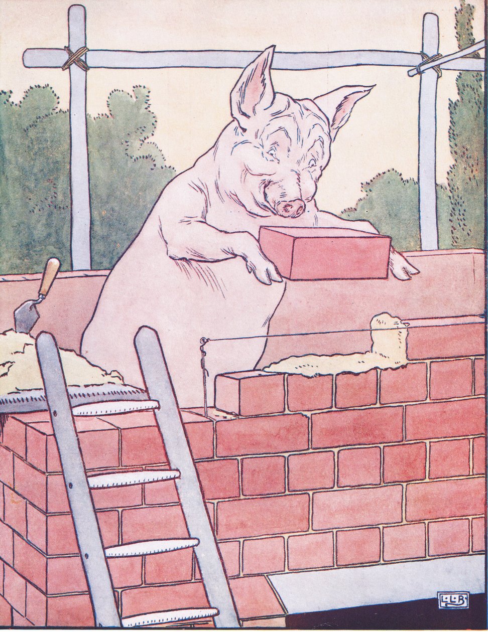 The Third Little Pig Built His House of Bricks by Leonard Leslie Brooke