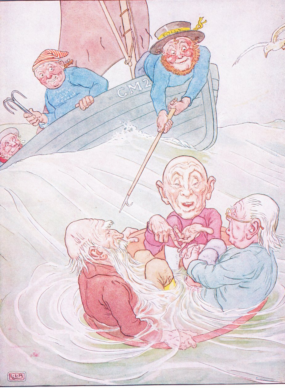 Three wise men of Gotham, went to sea in a bowl by Leonard Leslie Brooke