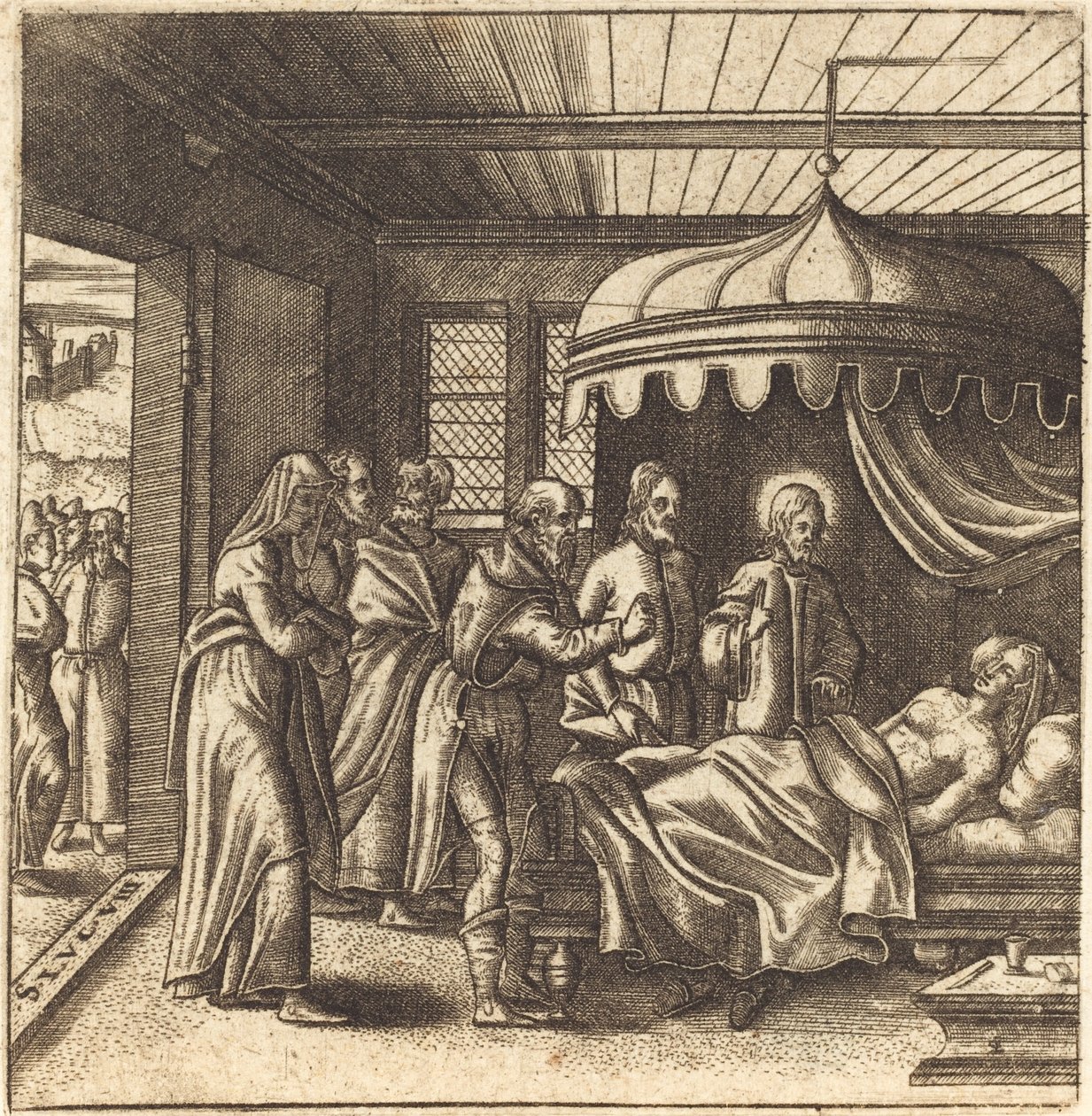 Christ Raises the Daughter of Jairus by Leonard Gaultier