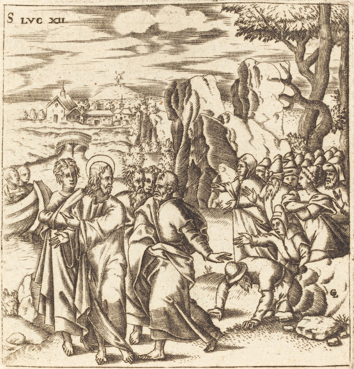 Christ Teaching the Multitude by Leonard Gaultier