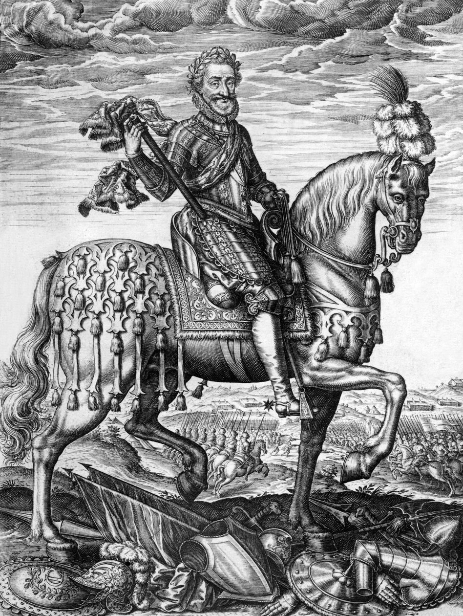 Henri IV (1553-1610) French King in 1589-1610 (engraving by Leonard Gaultier) by Leonard Gaultier