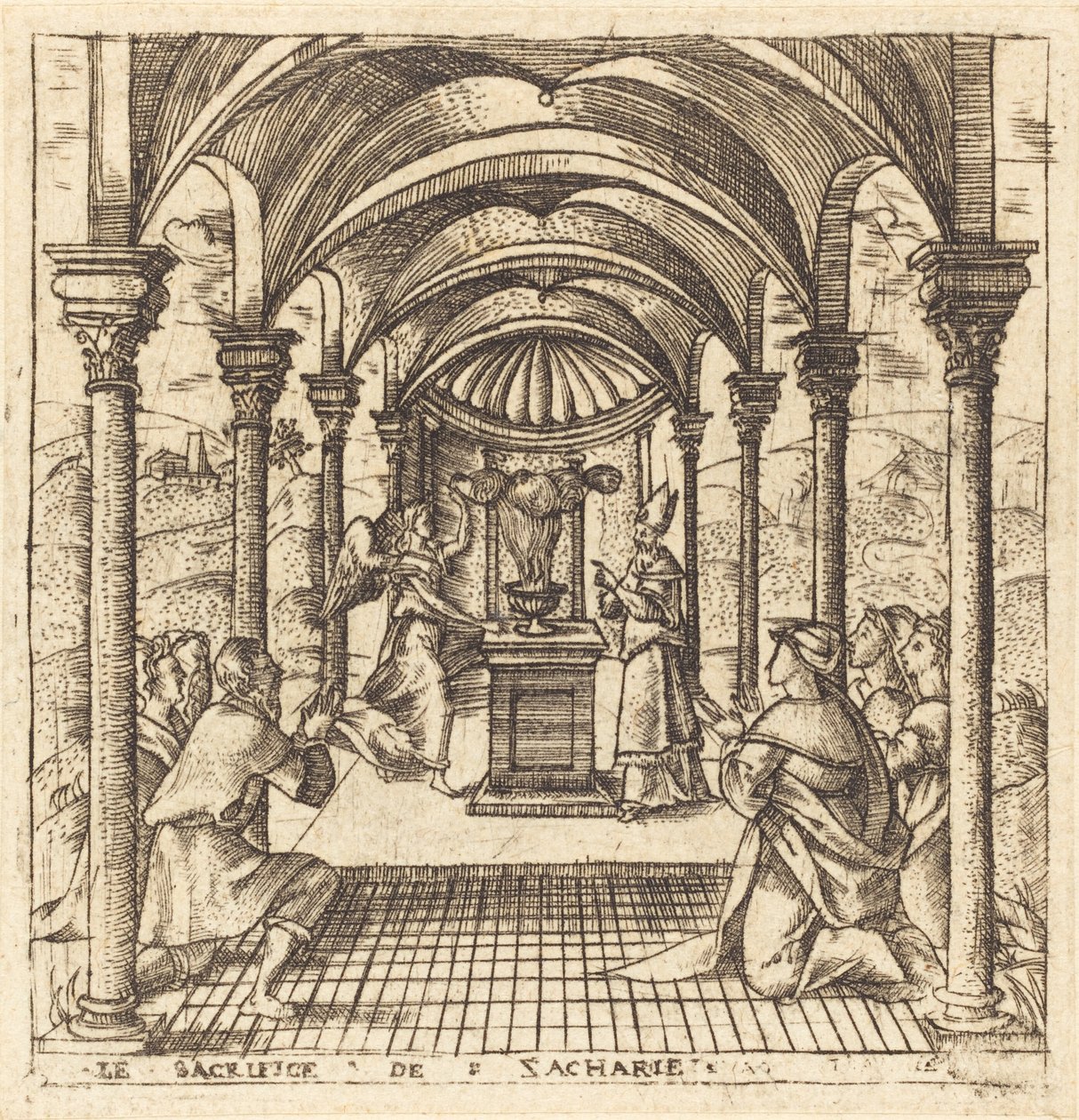 Zacharias and the Angel of the Lord by Leonard Gaultier