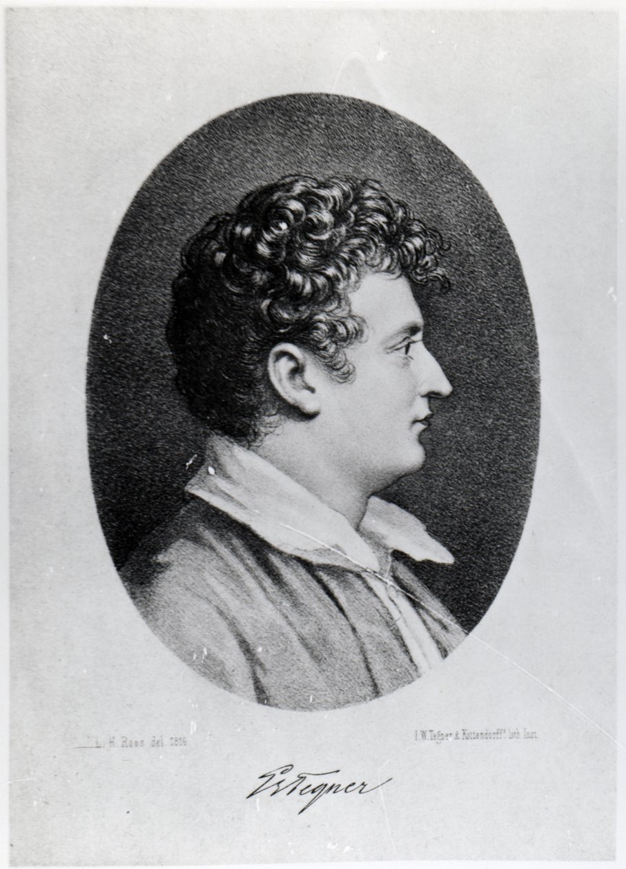 Esaias Tegner, engraved by Isaac Wilhelm Tegner and Johann Adolf Kittendorff by Leonard Henrik Roos af Hjelmsater