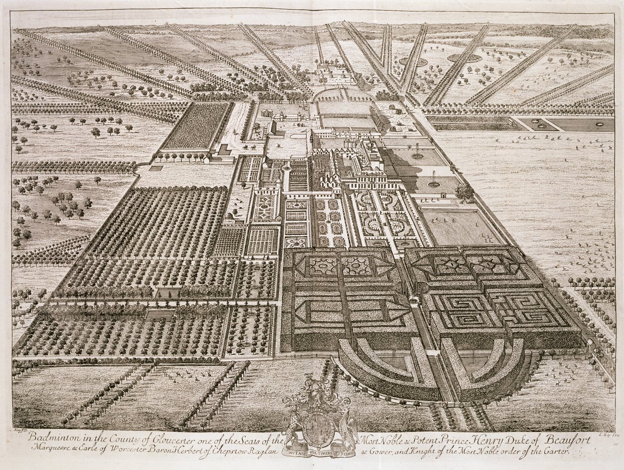 Badminton House in the County of Gloucester, Engraved by Johannes Kip by Leonard Knyff
