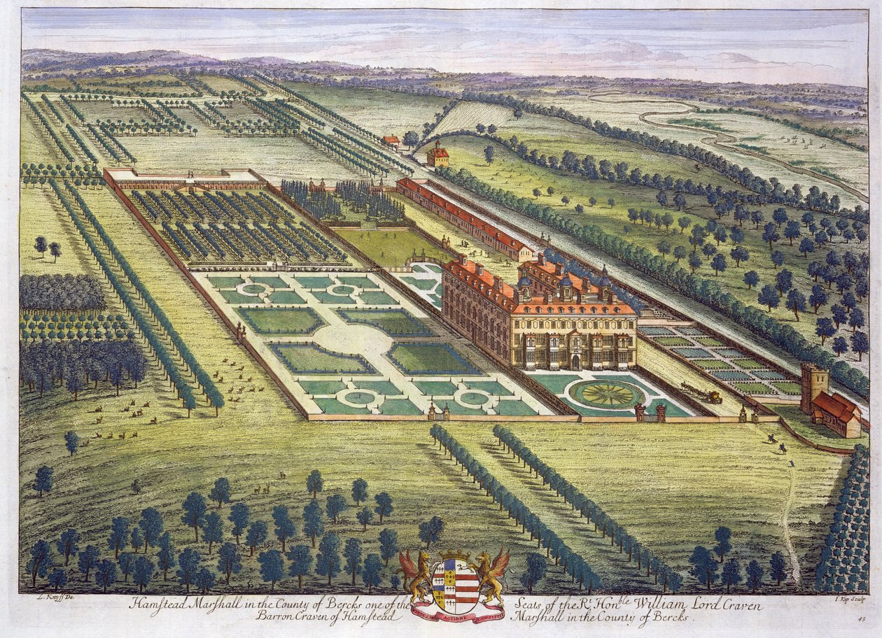 Hamstead Marshall in the County of Berkshire by Leonard Knyff