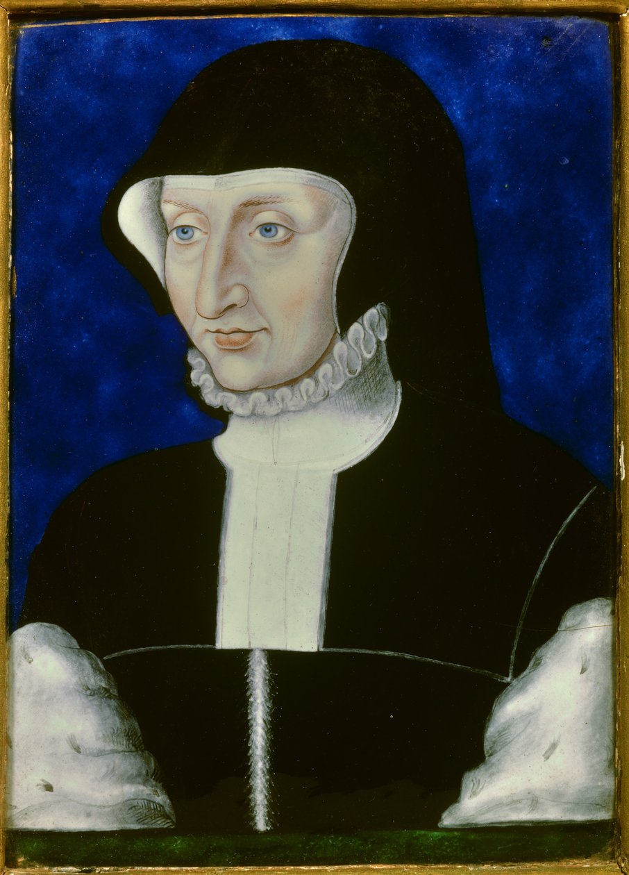 Portrait of Antoinette de Bourbon by Leonard Limosin