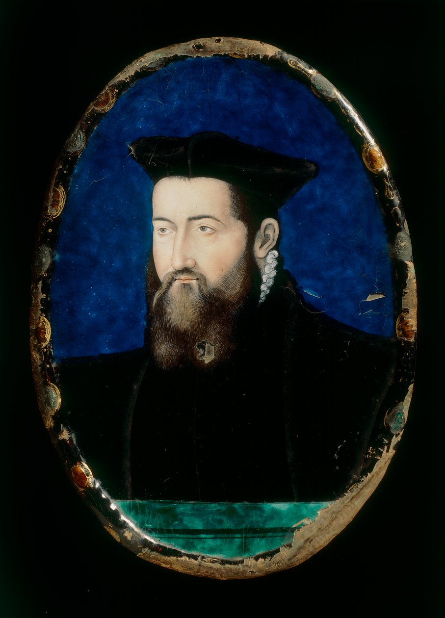 Portrait of Prelate, work in majolica by Leonardo Limosin, Museo Nazionale del Bargello, Florence by Leonard Limosin