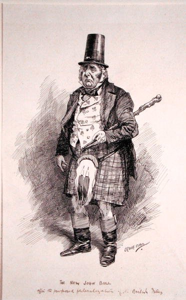The New John Bull, illustration from Punch, published 26th October 1910 by Leonard Raven Hill