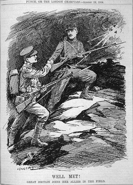 Well Met! Great Britain Joins Her Allies in the Field by Leonard Raven Hill