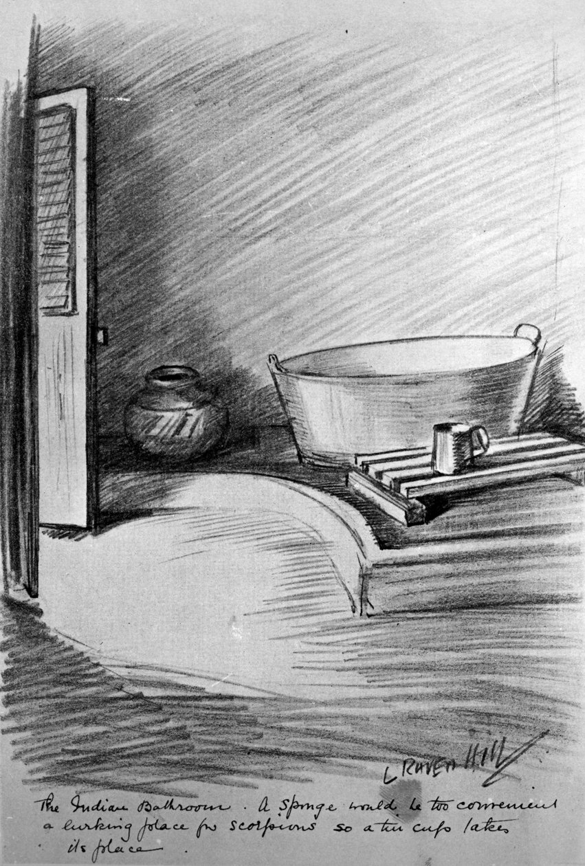 The Indian Bathroom by Leonard Raven Hill