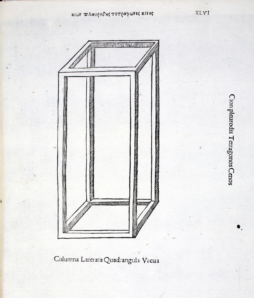 Columna Laterata Quadrangula Vacua, illustration from 'Divina ...