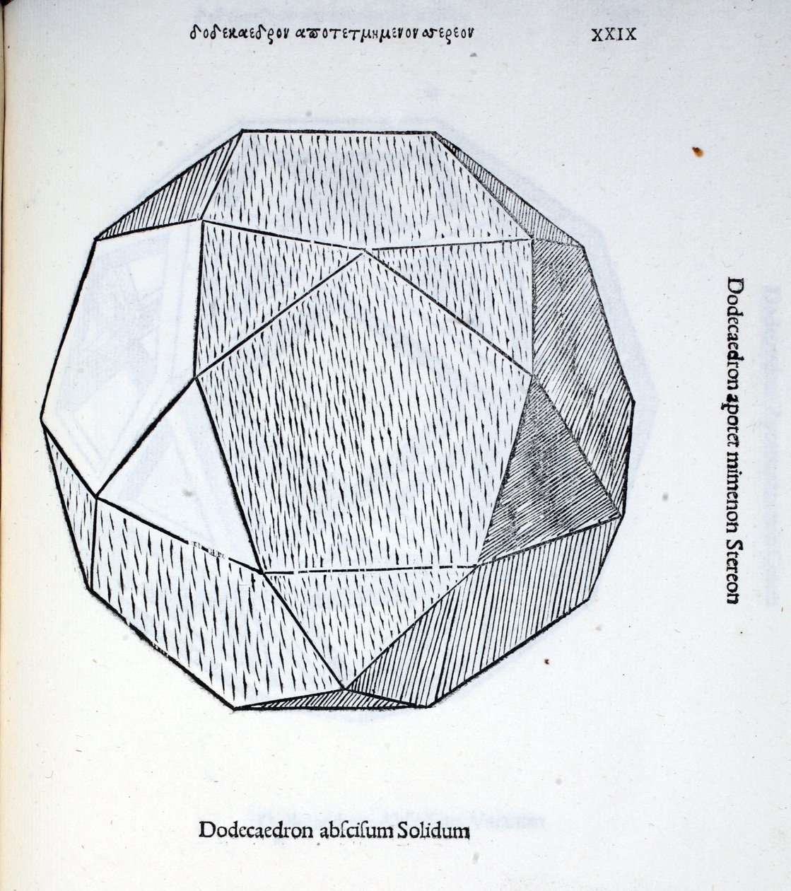 Dodecahedron Abscisum Solidum, Illustration from 