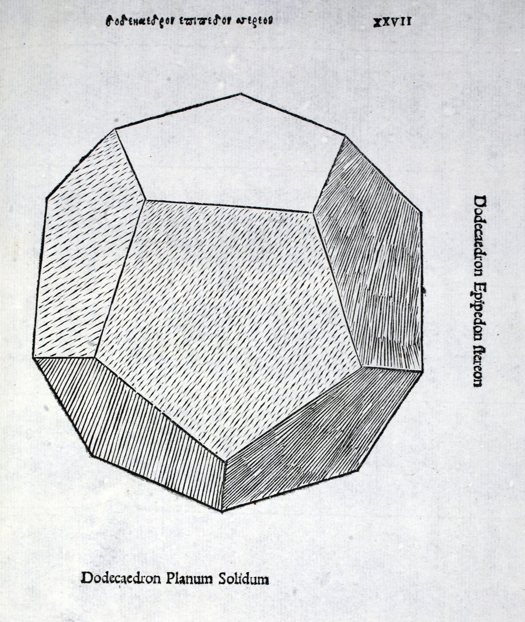 Dodecaedron planum solidum, illustration from 